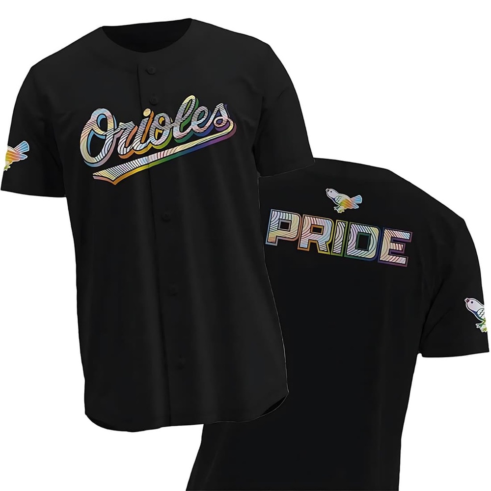 Orioles Pride Night 2025 Black Jersey